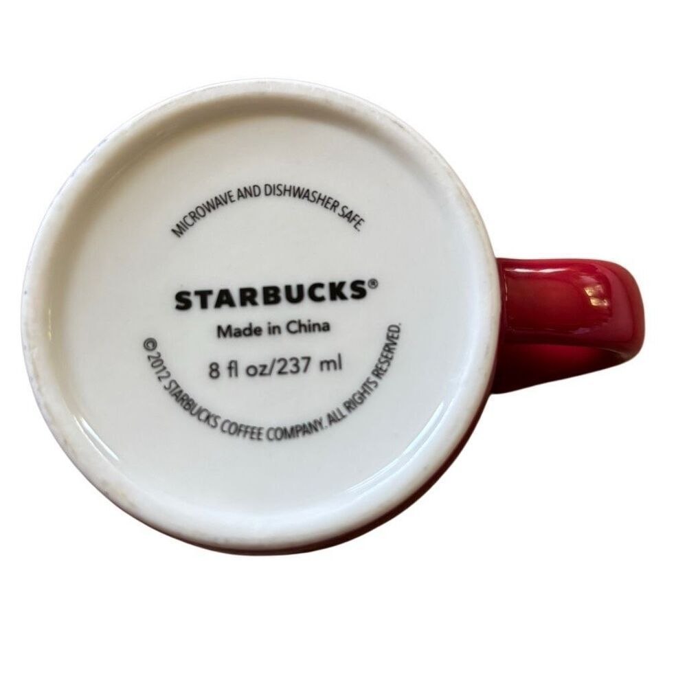 Starbucks Red Fox Tail Handle 2012 8oz Coffee Mug - Picture 6 of 7
